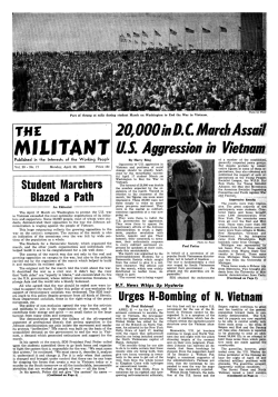 20,000 in D.C. March Assail U.S. Aggression in Vietnam