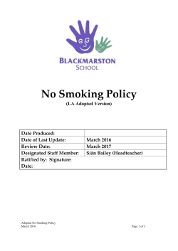 No Smoking Policy