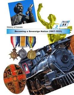 Becoming a Sovereign Nation (1867&ndash;1931)