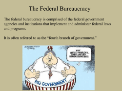 The Federal Bureaucracy