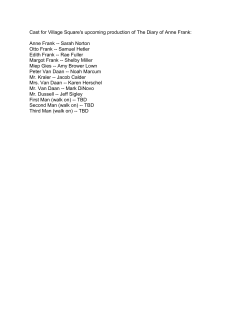 Anne Frank -- Sarah Norton Otto Frank -