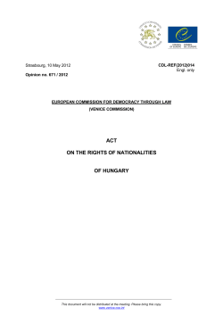 act on the rights of nationalities of hungary