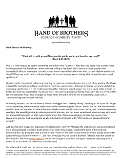 From Success to Meaning - Band of Brothers Ministry