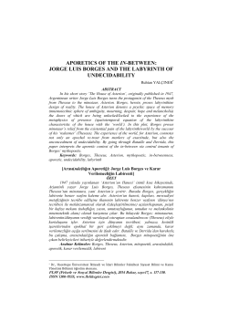 aporetics of the in-between: jorge luis borges and the