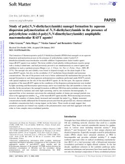 Soft Matter PAPER - Sciences et Ingénierie de la Matière Molle