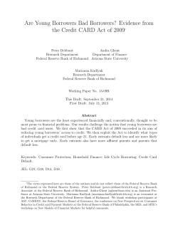 Are Young Borrowers Bad Borrowers? Evidence from the Credit