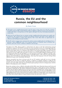 Russia, the EU and the common neighbourhood