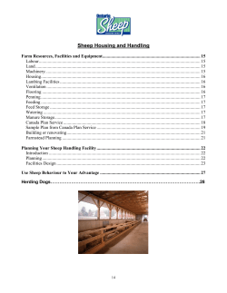 Sheep Housing and Handling - Ontario Sheep Marketing Agency