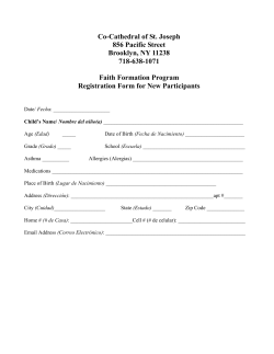 Date/ Fecha - Co-Cathedral of St. Joseph