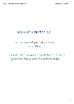 notes Area of a sector.notebook