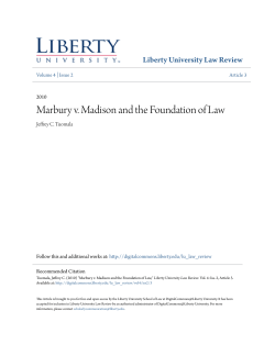 Marbury v. Madison and the Foundation of Law