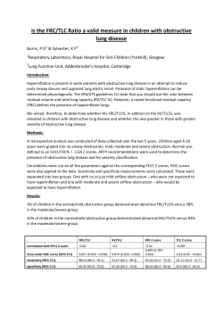 Is the FRC/TLC Ratio a valid measure in children with obstructive