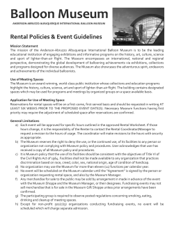 Balloon Museum Rental Package