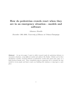 How do pedestrian crowds react when they are in an emergency