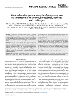Comprehensive genetic analysis of pregnancy loss by chromosomal
