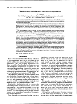 Borehole creep and relaxation tests in ice-rich permafrost