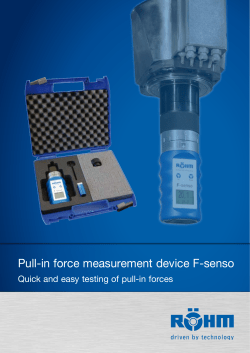 Pull-in force measurement device F-senso