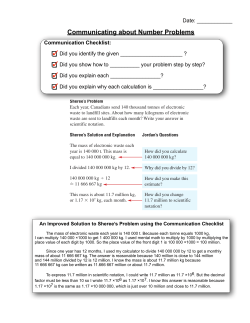 Communications Checklist