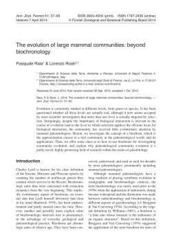 The evolution of large mammal communities: beyond biochronology