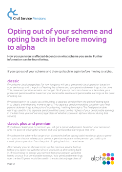 This factsheet - Civil Service Pensions