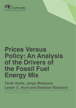 Prices Versus Policy: An Analysis of the Drivers of the Fossil Fuel
