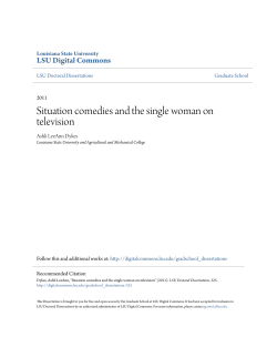 Situation comedies and the single woman on television