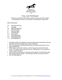 Foxy Lady Hamburgers - Hunt Country Vineyards