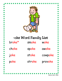 oke Word Family Set