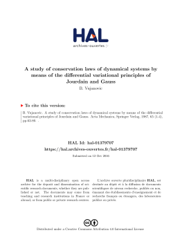A study of conservation laws of dynamical systems by means of