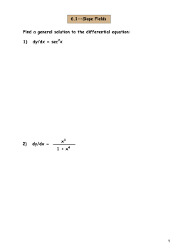 1) dy/dx = sec2x Find a general solution to the differential equation
