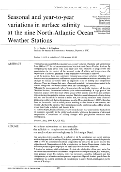 Seasonal and year-to-year variations in surface salinity at