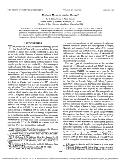 Electron Monochromator Design*