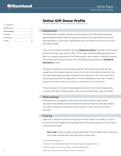 Online Gift Donor Profile