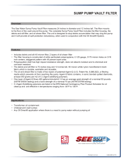 sump pump vault filter