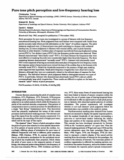 Pure tone pitch perception and low