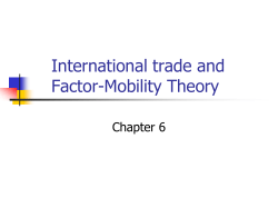 International trade and Factor-Mobility Theory