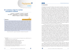 A cometary origin for martian atmospheric methane