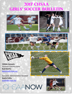 2017 CHSAA Girls` SOCCER BULLETIN