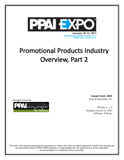 Promotional Products Industry Overview, Part 2