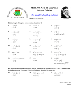 Arc Length (Length of a Curve)
