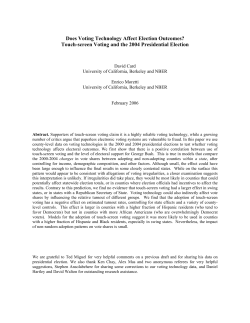 Does Voting Technology Affect Election Outcomes