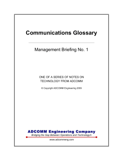 Communications Glossary