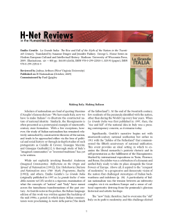 Making Italy, Making Italians - H-Net