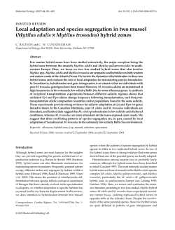 Local adaptation and species segregation in two mussel (Mytilus