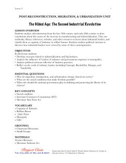 The Gilded Age: The Second Industrial Revolution