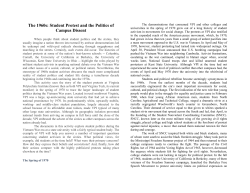 Student Protest and the Politics of Campus Dissent
