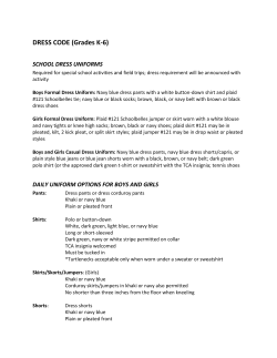 DRESS CODE (Grades K-6) - Trinity Christian Academy