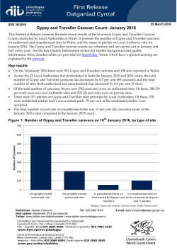 Gypsy and Traveller Caravan Count: January 2016