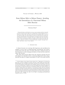 From Odious Debt to Odious Finance