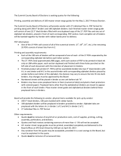 The Summit County Board of Elections is seeking quotes for the